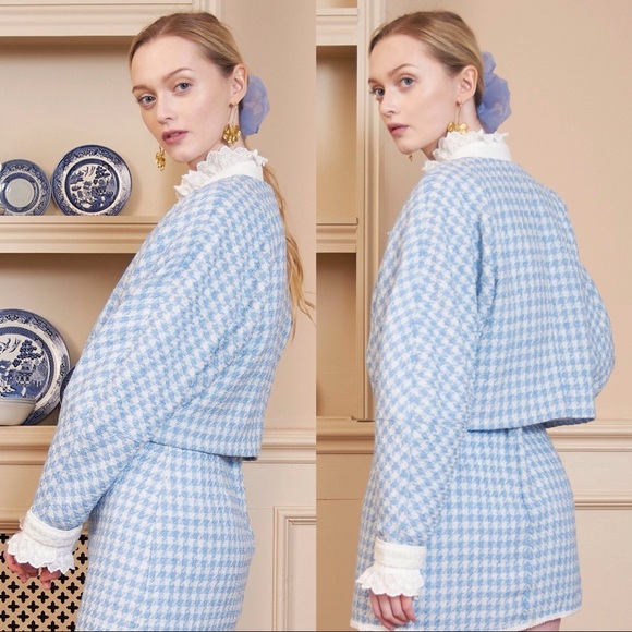 SISTER JANE BLUE WILLOW TWEED JACKET - Picture 3 of 5